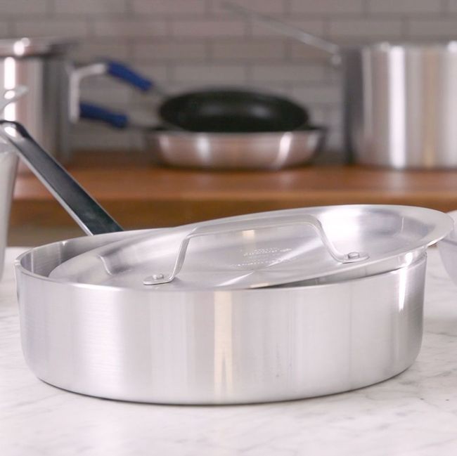 Browne Thermalloy Aluminum Saute Pan, 11 Qt Capacity