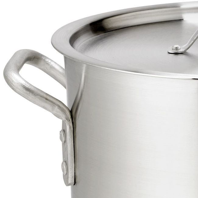 Browne Thermalloy Heavy Weight Aluminum Sauce Pot, 26 Qt Capacity