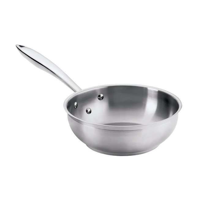 Browne Thermalloy Stainless Steel Tapered Saute Pan, 1.2 Qt Capacity