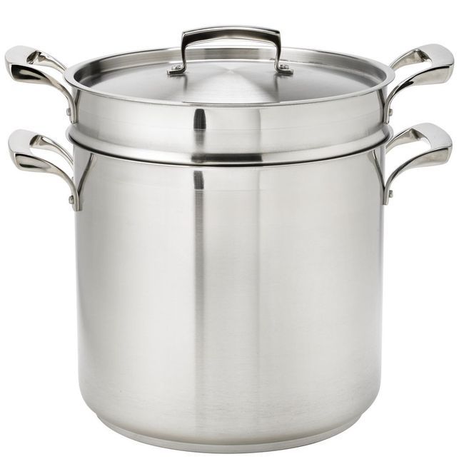 Browne Thermalloy Stainless Steel 3 Piece Pasta Cooker Set, 20 Qt Capacity