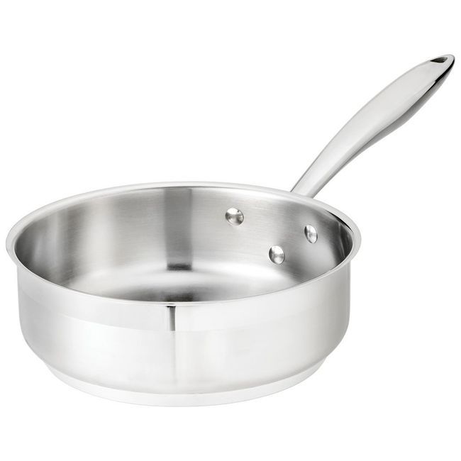 Browne Thermalloy Stainless Steel Saute Pan, 2 Qt Capacity