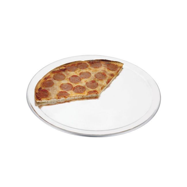 Browne Thermalloy 18 Gauge Aluminum Wide Rim Pizza Pan, 11 In Dia.