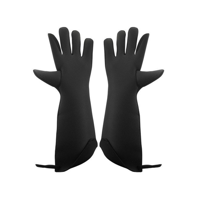 Browne Flxaprene Black 5 Finger Glove, 15 In -- 2 Per Case