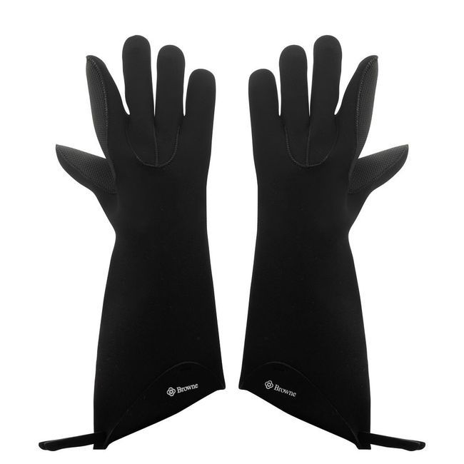 Browne Flxaprene Black 5 Finger Glove, 17 In -- 2 Per Case