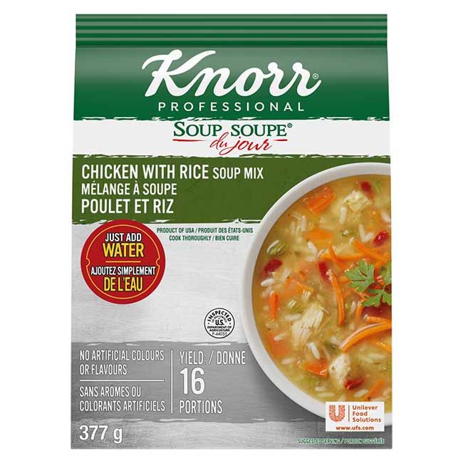 Knorr Professional Soup Du Jour Chicken With Rice Soup Mix, 377 G