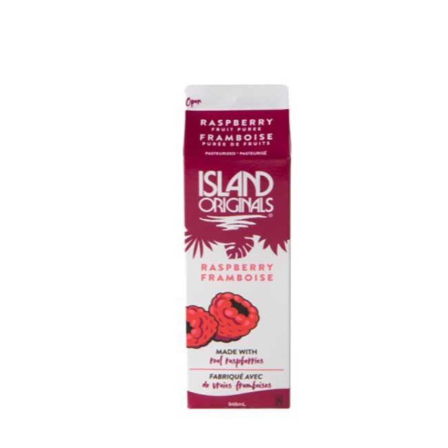 Island Originals Raspberry Fruit Puree Beverage Mix, 32 Oz -- 12 Per Case