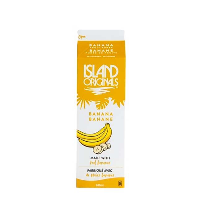 Island Originals Banana Fruit Puree Beverage Mix, 32 Oz -- 12 Per Case