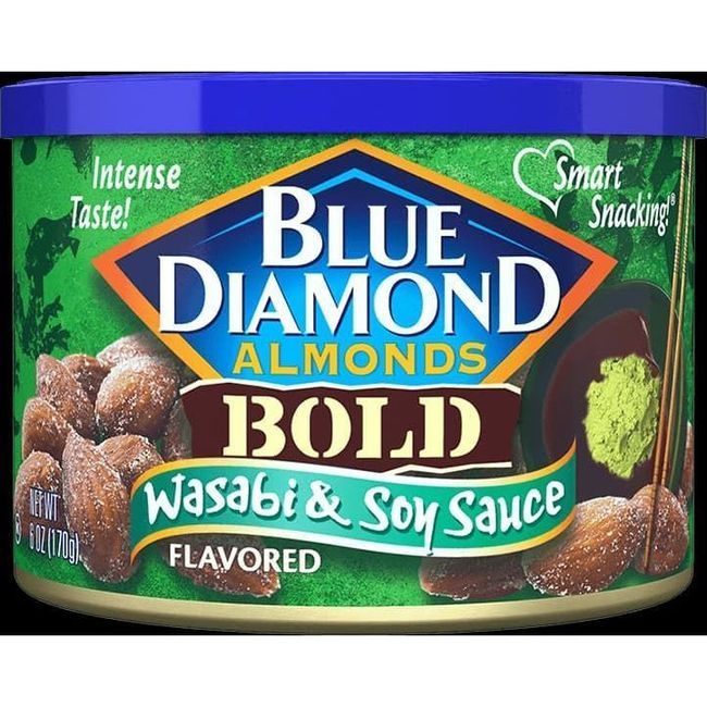 Blue Diamond Wasabi And Soy Sauce Almonds, 170 G -- 12 Per Case