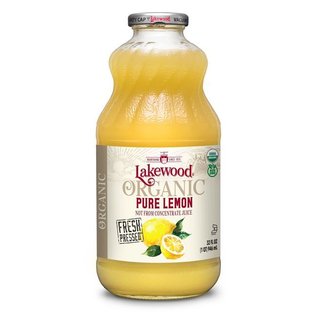 Lakewood Organic Pure Lemon Juice, 946 Ml -- 12 Per Case