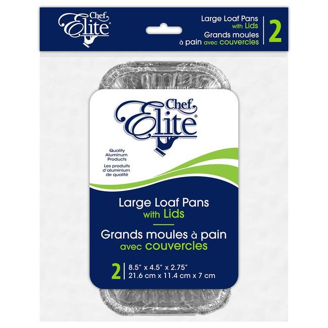 Chef Elite Loaf Pan With Plastic Lid, 2 Count -- 24 Per Case