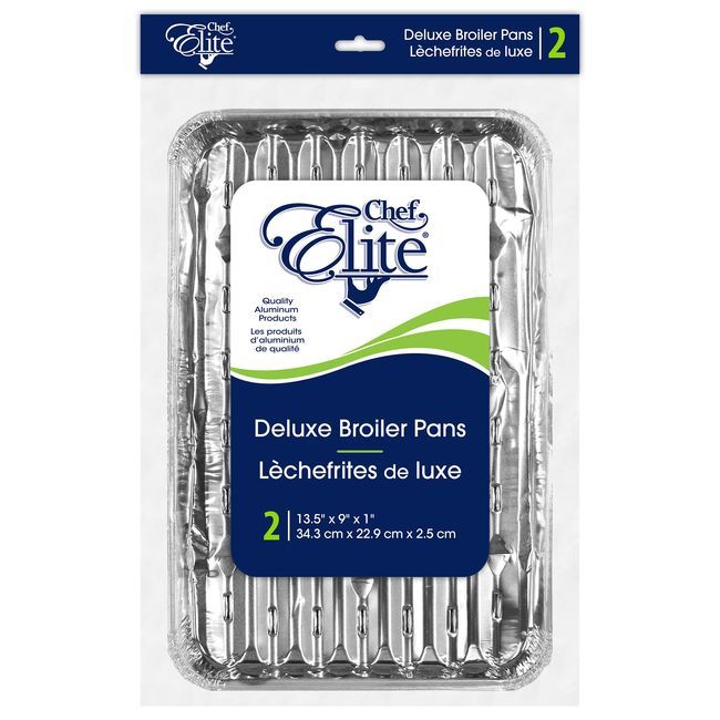 Chef Elite Deluxe Broiler Pan, 2 Count -- 24 Per Case