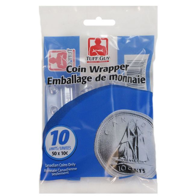 Tuff Guy Plastic Dimes Coin Wrapper, 10 Count -- 50 Per Case