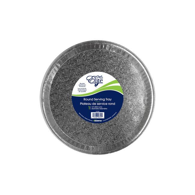 Chef Elite Round Serving Tray, 12 In Dia. -- 25 Per Case