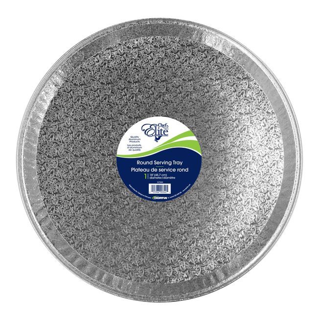 Chef Elite Round Serving Tray, 18 In Dia. -- 25 Per Case