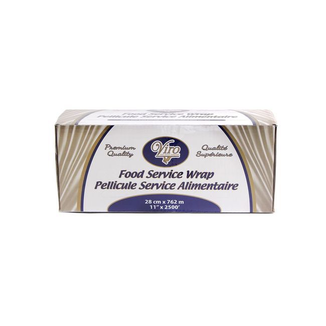 Viro 39 Gauge Pvc Food Service Wrap With Metal Cutter, 11 In X 2500 Ft