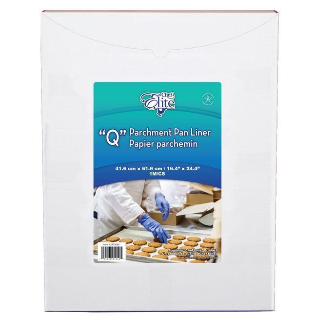 Chef Elite 39gsm Q Parchment Pan Liner, 16.4 X 24.4 In -- 1000 Per Case