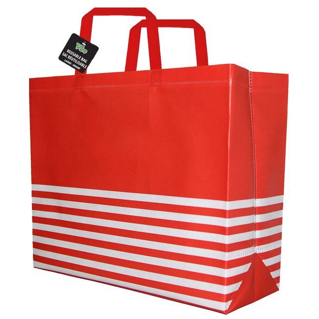 Viro Red And White Reusable Bag, 16 X 6 X 13 In -- 96 Per Case