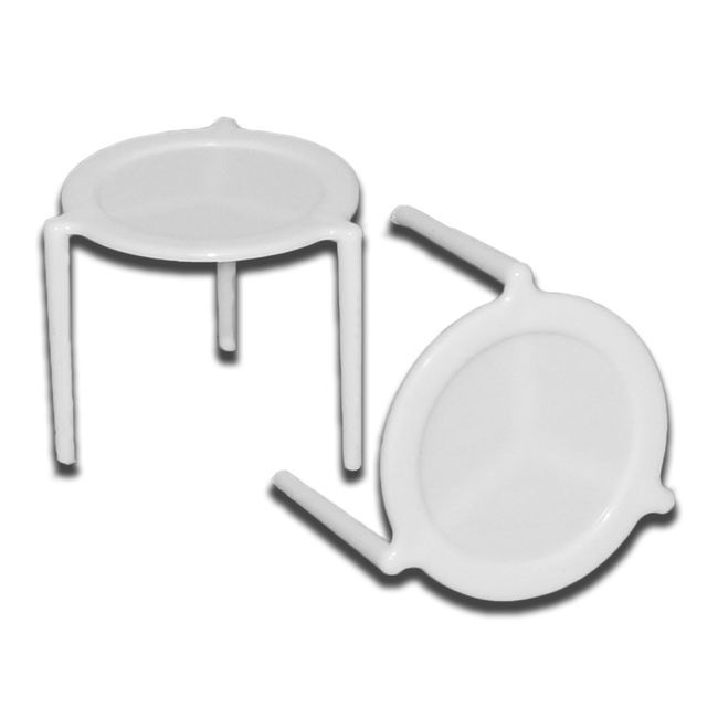 Table Accents Round White Plastic Pizza Box Support, 2 G -- 1000 Per Case