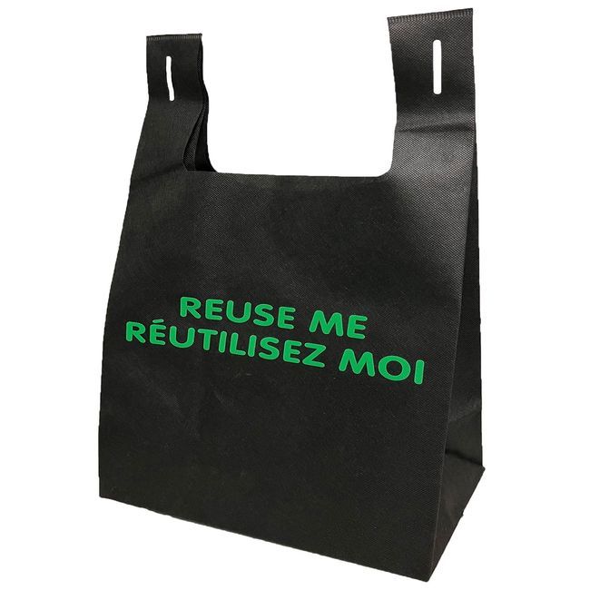 Viro Black Reusable Bag, 15.7 X 7 X 29.3 In -- 100 Per Case