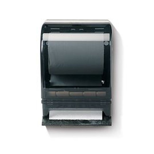 Designer Smoke Grey Push Bar Roll Towel Dispenser, 15.8 X 10.5 X 8.8 In