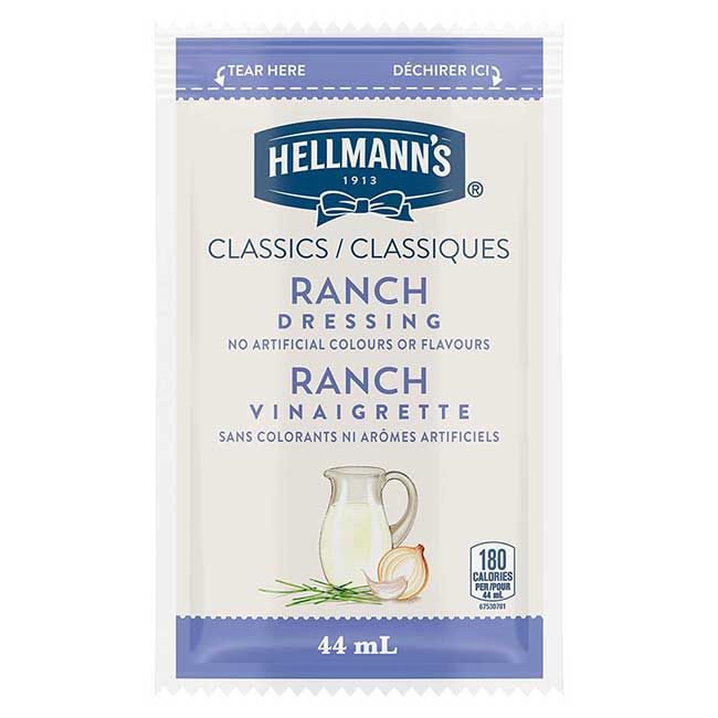 Hellmann's Creamy Ranch Dressing - Portion Pack, 44 Ml -- 102 Per Case