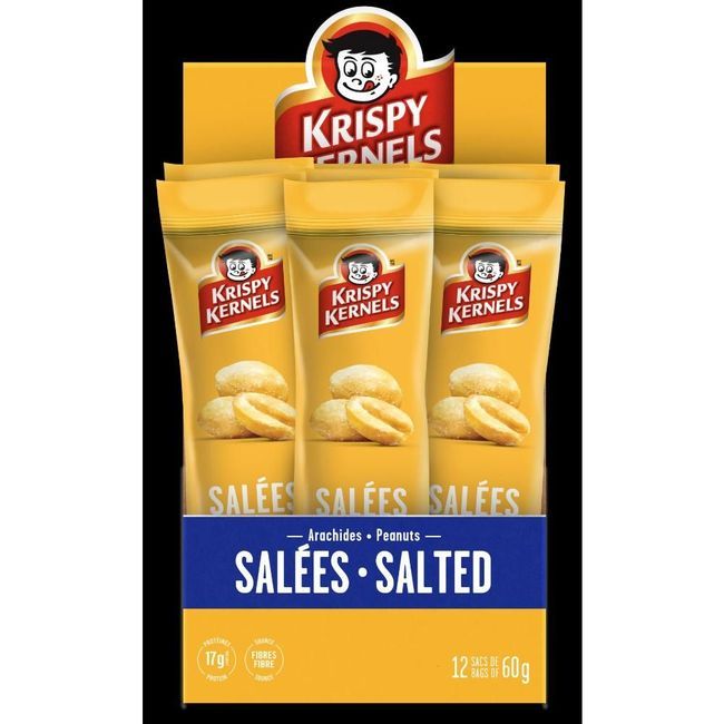 Krispy Kernels Salted Peanuts, 60 G Sachet -- 108 Per Case