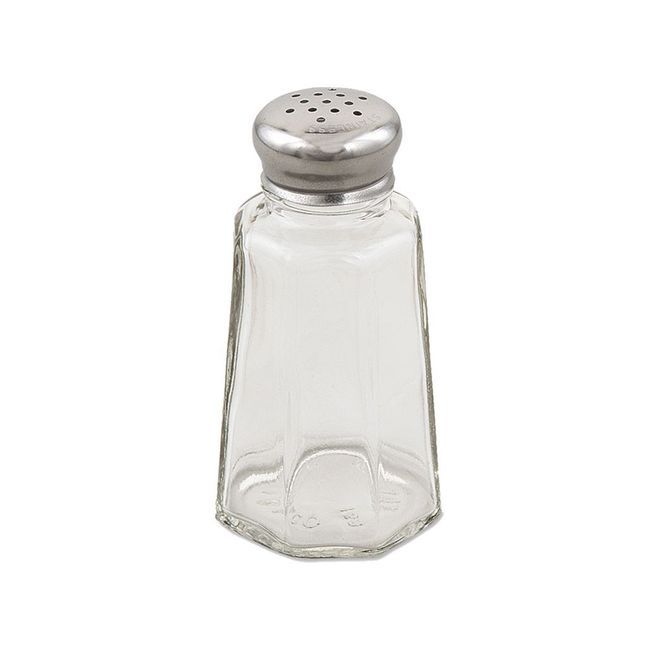 Browne 1 Oz Paneled Glass Salt And Pepper Shaker With Mushroom Top, 12 Count -- 12 Per Case