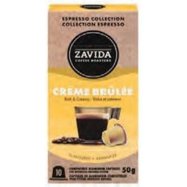 Zavida 5 G Espresso Creme Brulee Capsules, 10 Count -- 6 Per Case