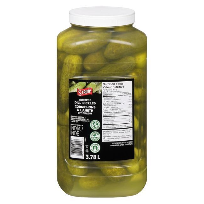 Stub's Homestyle Garlic/dill Pickles, 3.78 L -- 6 Per Case