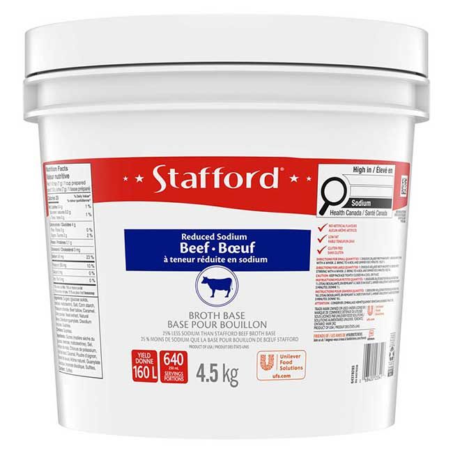 Stafford Blue Label Reduced Sodium Beef Bouillon Base, 4.5 Kg