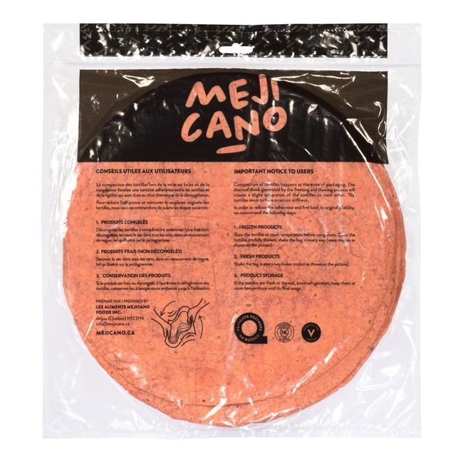 Mejicano 12 Inch Tomato Basil Tortilla, 12 Count -- 6 Per Case