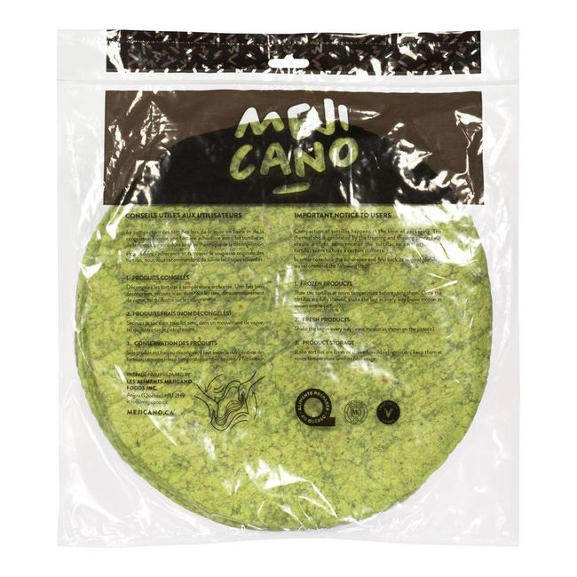 Mejicano 12 Inch Spinach Tortilla, 12 Count -- 6 Per Case
