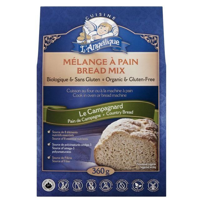 Cuisine L'angelique Organic Gluten-free Le Campagnard Bread Mix, 360 G -- 6 Per Case