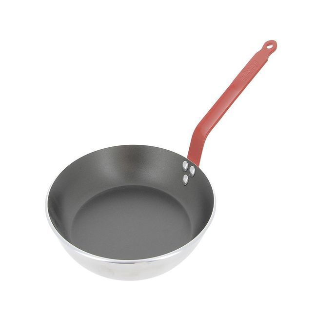 De Buyer Choc Round Non Stick Frypan With Red Handle, 9.4 In