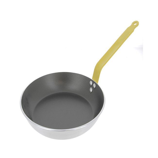 De Buyer Choc Round Non Stick Frypan With Yellow Handle, 9.4 In