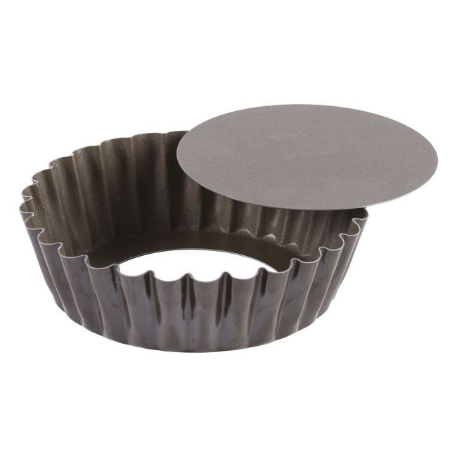 Gobel Non-stick Round Fluted Cake Mold With Removable Bottom, 3.1 In Diameter X 1.2 In Height Cavity