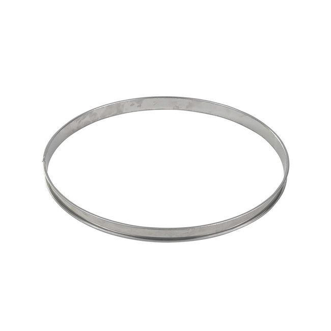 Gobel Stainless Steel Deep Tart Ring With Rolled Edges, 11.4 In Diameter