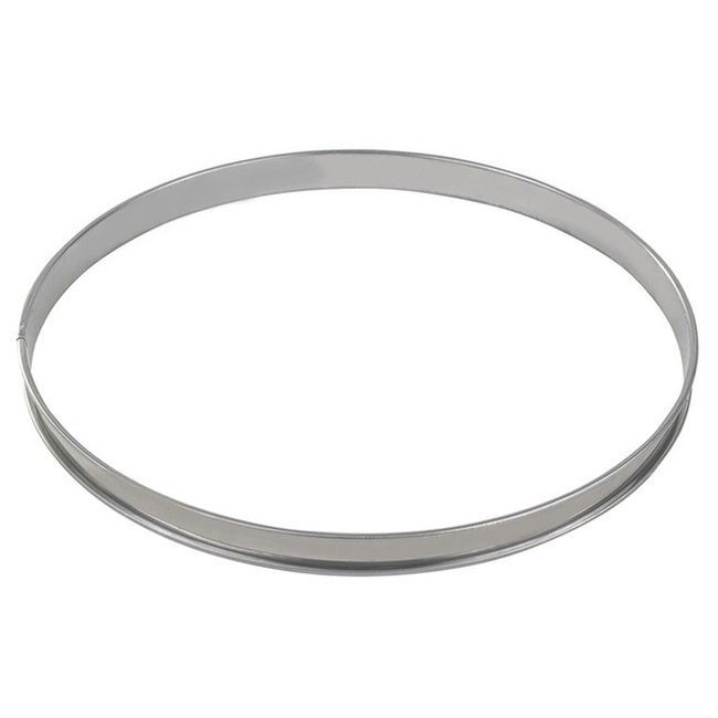 Gobel Stainless Steel Deep Tart Ring With Rolled Edges, 13 In Diameter