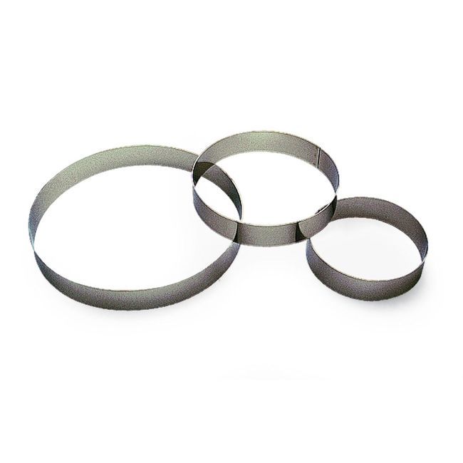 Gobel Stainless Steel Custard Ring, 7.9 In Diameter X 1.4 In Cavity