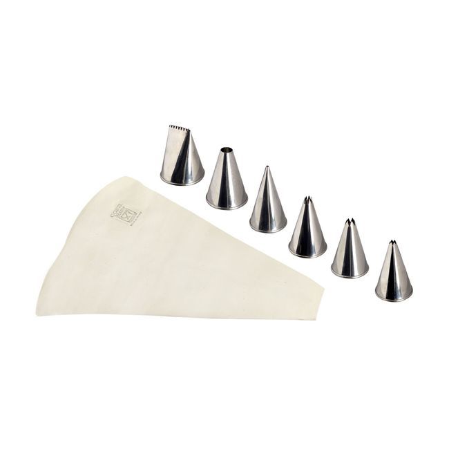 Gobel Stainless Steel Icing Tips Set With Cotton Pastry Bag, 5.1 X 2.7 X 3.3 In