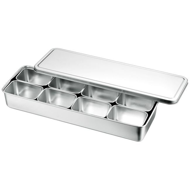 Louis Tellier 18/8 Stainless Steel Japanese 8 Mini Boxes In Container, 17 In Length X 2.48 In Width