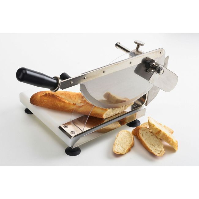 Louis Tellier Stainless Steel Professional Bread Slicer With 10 In Blade, 8.6 X 15.3 X 9.8 In