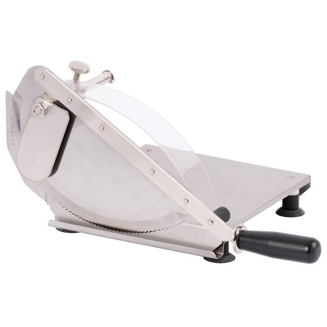 Louis Tellier Stainless Steel Professional Bread Slicer With 10 In Round Blade, 8.6 X 15.3 X 9.8 In