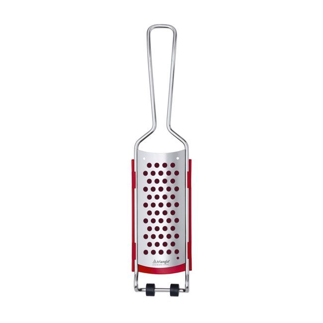 Triangle Hardened Stainless Steel Parmesan Grater With Catcher, 13 X 2.83 X 1.18 In