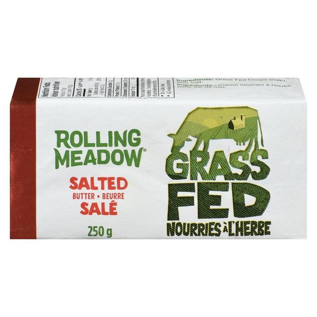 Rolling Meadow Grass Fed Salted Butter, 250 G -- 25 Per Case