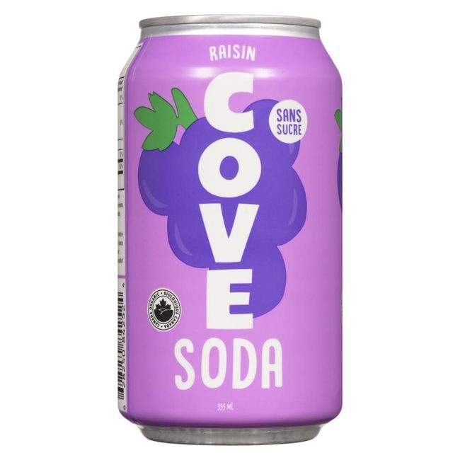 Cove Grape Probiotic Soda For Gut Health, 355 Ml -- 12 Per Case