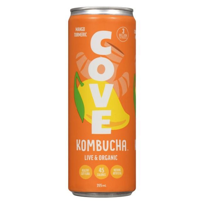 Cove Mango Turmeric Kombucha, 355 Ml -- 12 Per Case