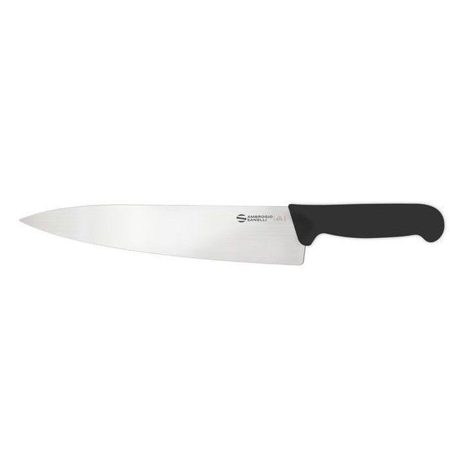 Ambrogio Sanelli Supra Chef Knife With Smooth Semi Polished Blade Finishing, 11 In