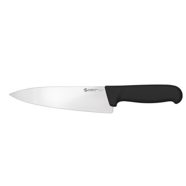 Ambrogio Sanelli Supra Chef Knife With Smooth Semi Polished Blade Finishing, 8 In