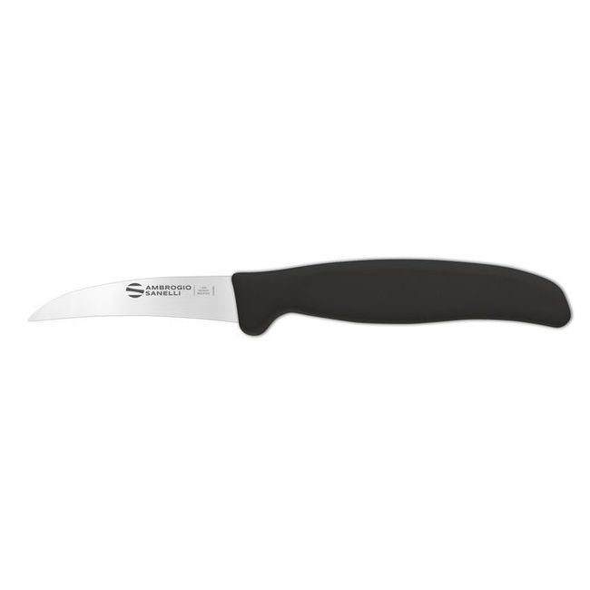 Ambrogio Sanelli Supra Curved Vegetable Knife With Semi-polished Blade Finish, 2.75 In